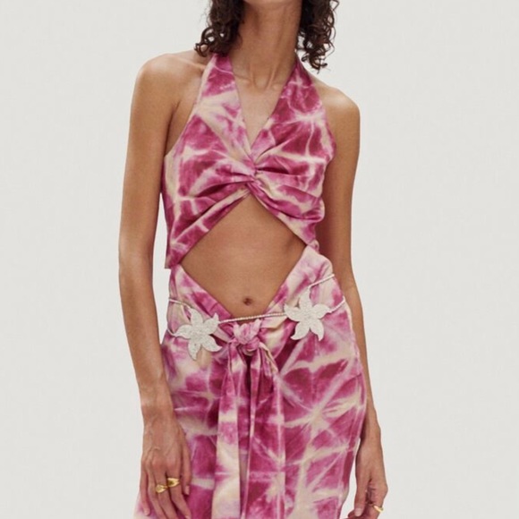 Zara Bloggers favorite pink tie dye cutout dress - Picture 3 of 8